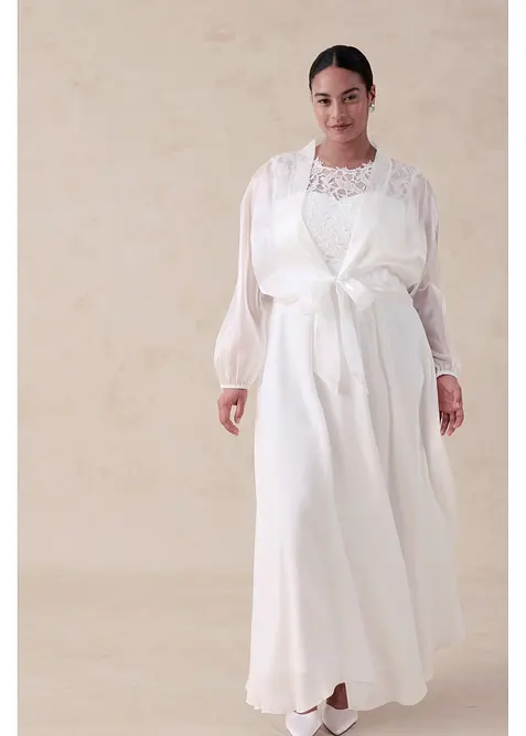 Bolero i lett tyll med knyting, bonprix