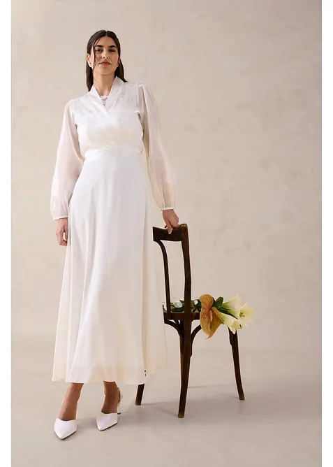 Bolero i lett tyll med knyting, bonprix