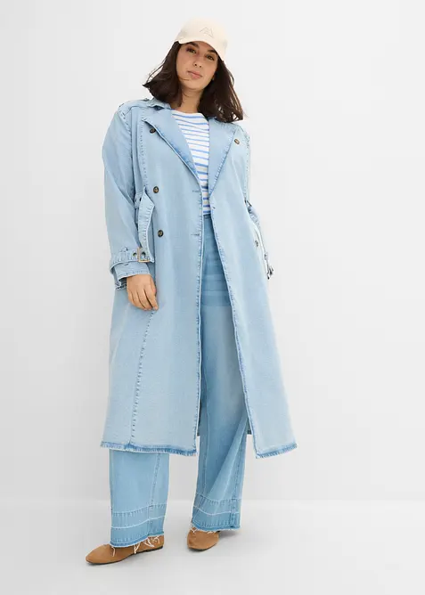 Trenchcoat i denim, bonprix