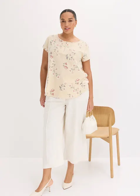 Oversized topp i bomullsmiks, bonprix