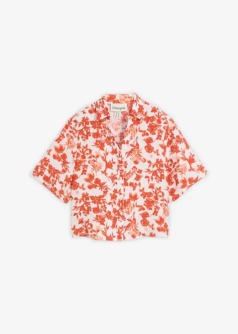 Kortermet bluse i myk viskosemiks, bonprix