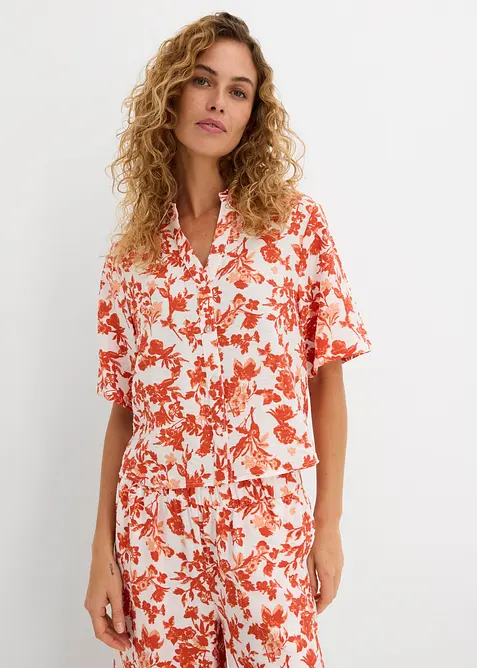 Kortermet bluse i myk viskosemiks, bonprix