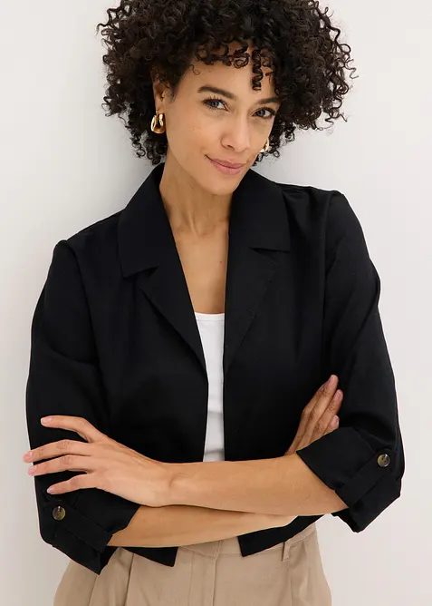 Blusejakke i linmiks, bonprix