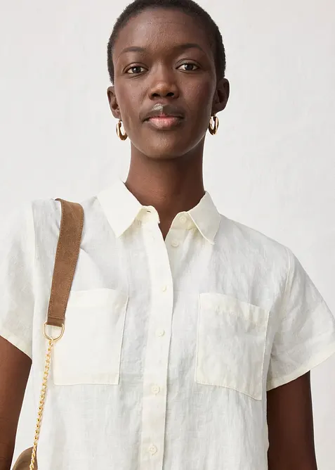 Vid, kortermet linskjorte, bonprix