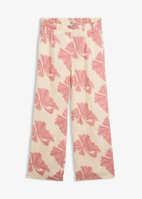 Linbukse med vide ben, bonprix