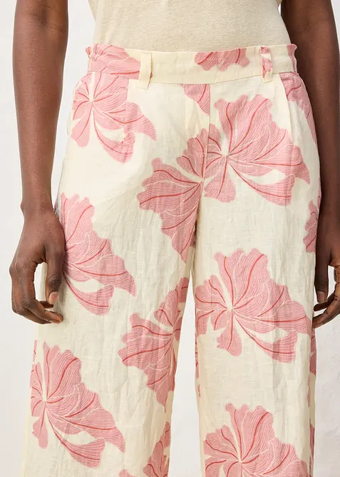 Linbukse med vide ben, bonprix