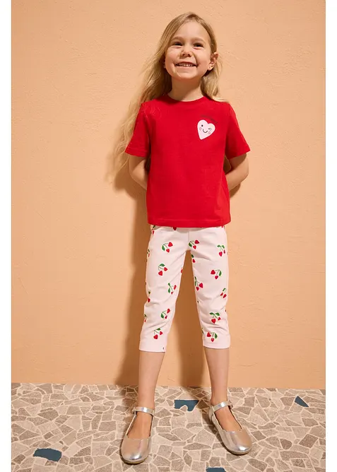 Caprileggings i &oslash;kologisk bomull med elastan (3-pack), bonprix