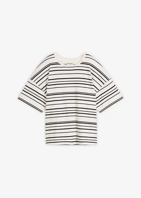 Stripete T-skjorte i 100% bomull, bonprix