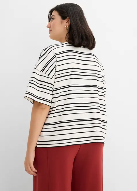 Stripete T-skjorte i 100% bomull, bonprix