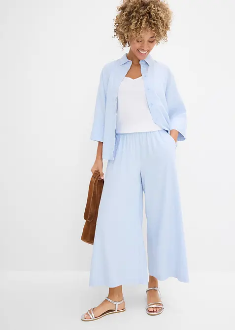 Vid bukse i linmiks, bonprix