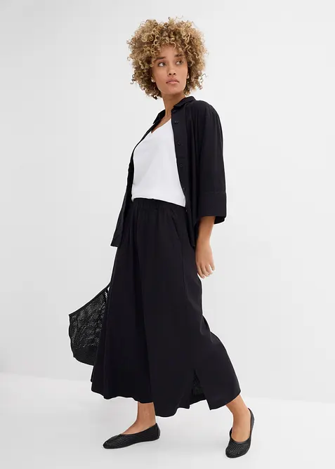 Vid bukse i linmiks, bonprix