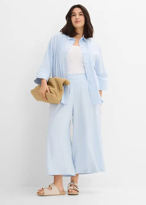 Vid bukse i linmiks, bonprix