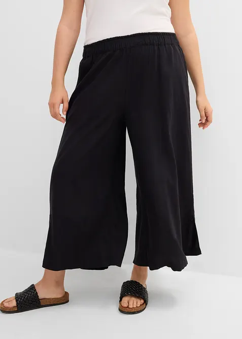 Vid bukse i linmiks, bonprix