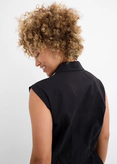 Bomullsvest med belte, bonprix