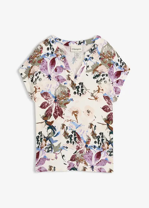 Kortermet topp i viskose med pent fall og tunikastil, bonprix