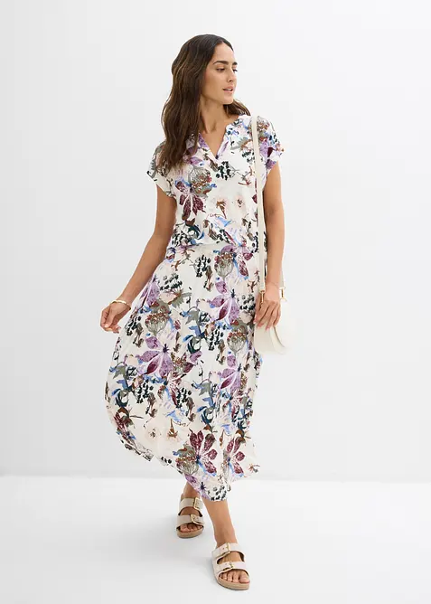 Kortermet topp i viskose med pent fall og tunikastil, bonprix