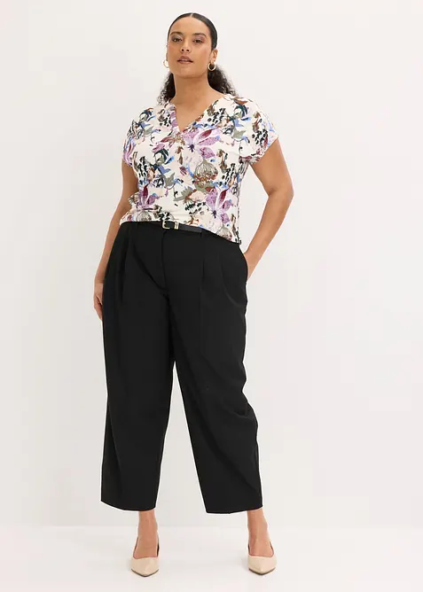 Kortermet topp i viskose med pent fall og tunikastil, bonprix