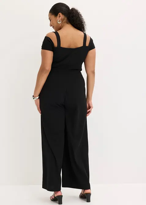 Jumpsuit i strukturert krepp, bonprix
