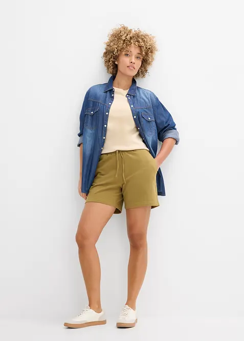 Sweatshorts med &oslash;kologisk bomull, bonprix