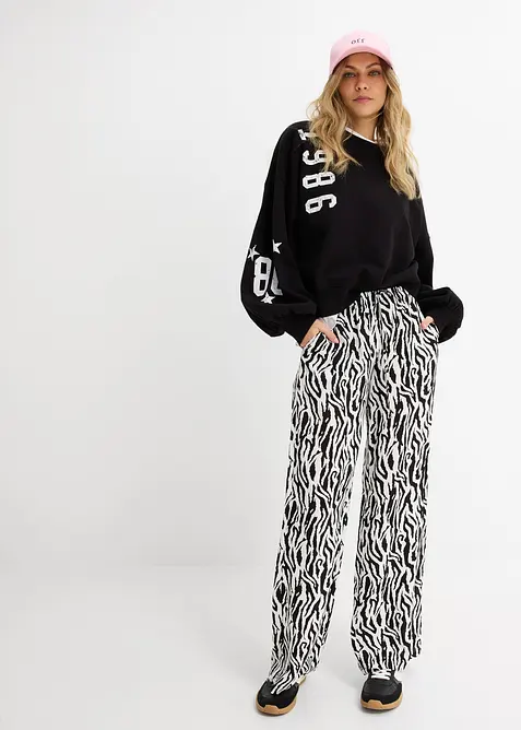 Pull on-bukse i lett viskose, bonprix