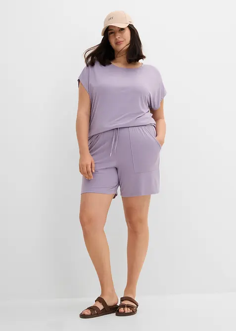 Topp og shorts i myk viskosemiks (2 deler), bonprix