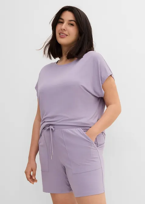 Topp og shorts i myk viskosemiks (2 deler), bonprix