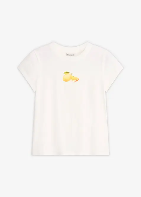 Topp i bomull med elastan, bonprix