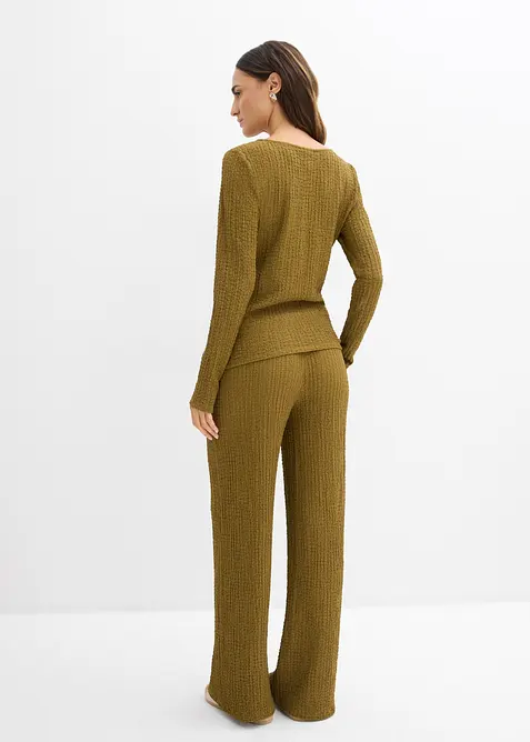 Topp og bukse i myk krepp (2-delt sett), bonprix