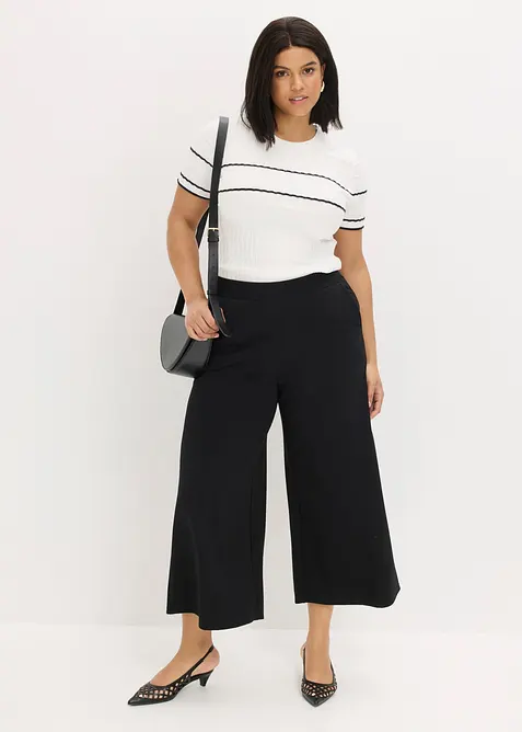 Kortermet genser i bomullsmiks, bonprix