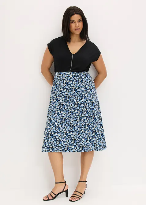 Midikjole i jersey i viskosemiks, bonprix