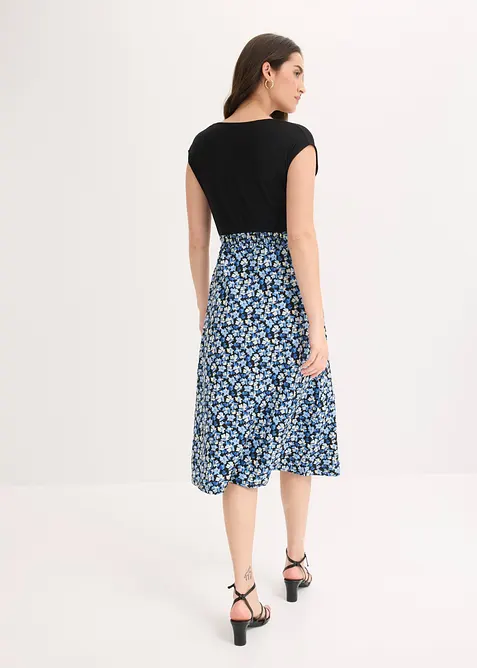 Midikjole i jersey i viskosemiks, bonprix