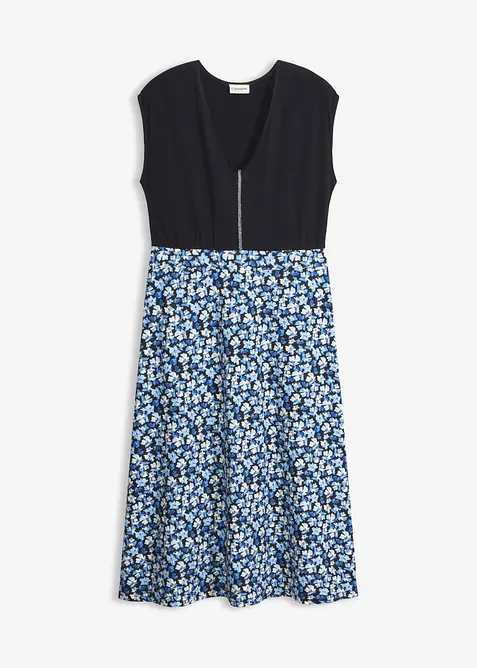 Midikjole i jersey i viskosemiks, bonprix