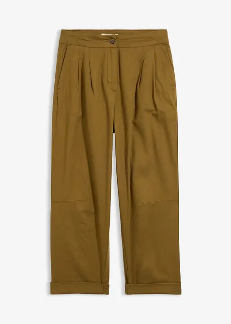 Barrel bukse i 100% bomull, bonprix