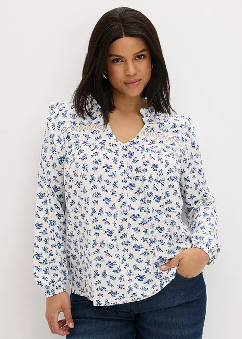 Langermet topp i viskosemiks, bonprix