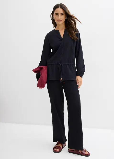 Crinkle bluse, bonprix