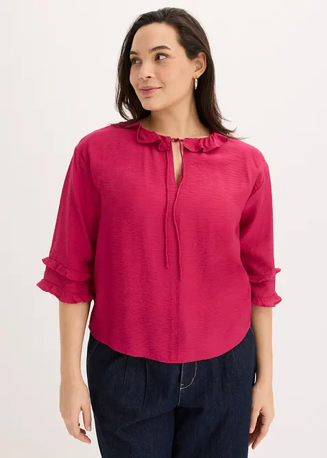 Bluse i lett viskosemiks og bohemsk stil, bonprix