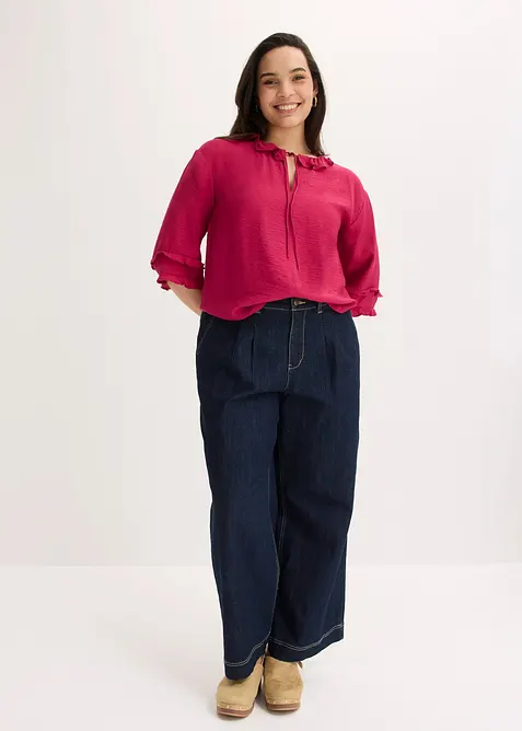 Bluse i lett viskosemiks og bohemsk stil, bonprix