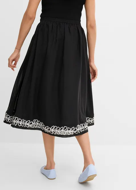 Midiskj&oslash;rt med broderi, bonprix