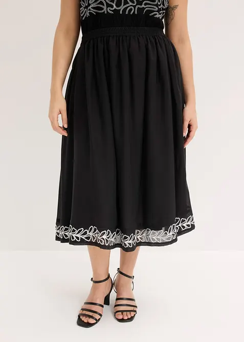 Midiskj&oslash;rt med broderi, bonprix