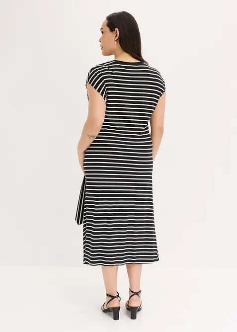 Jerseykjole med drapering, bonprix