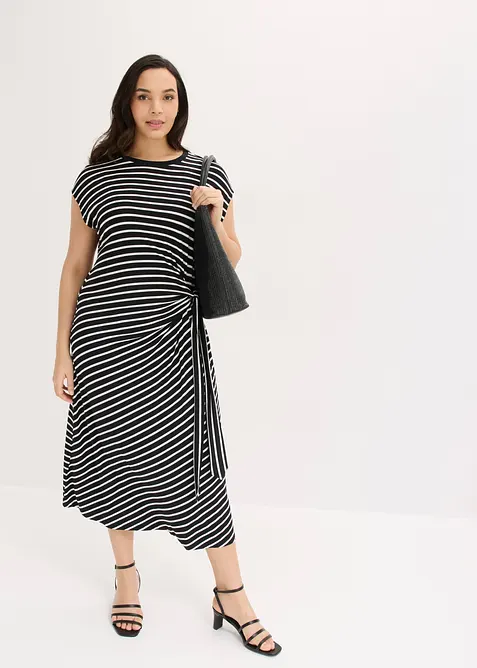 Jerseykjole med drapering, bonprix