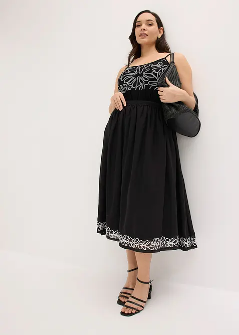 Midiskj&oslash;rt med broderi, bonprix