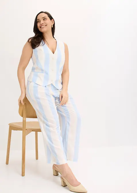 Blazervest i linlook, bonprix