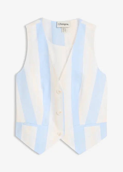 Blazervest i linlook, bonprix