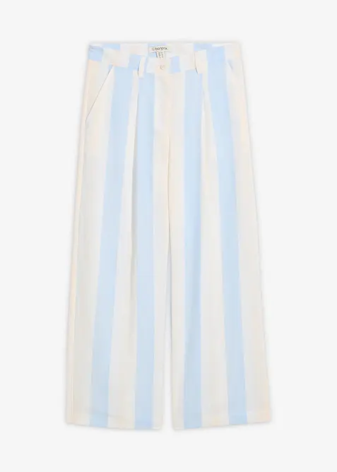 Vid bukse i linlook, bonprix