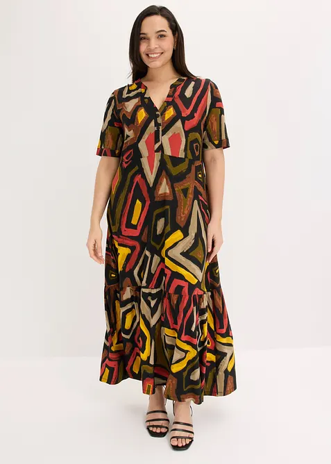 Maxikjole i myk viskosemiks, bonprix