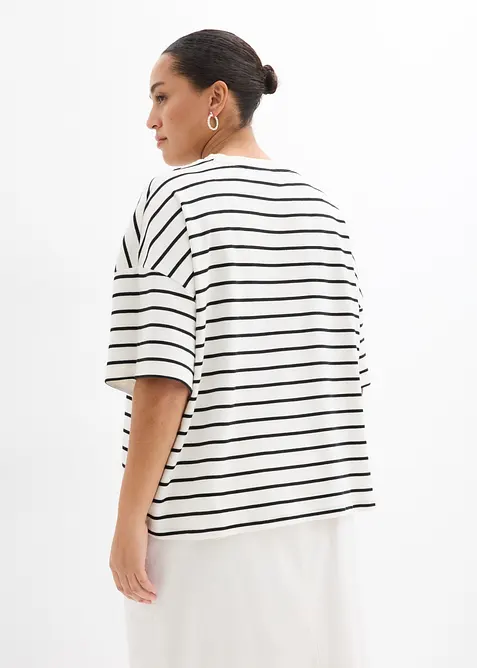 Stripete topp av 100% &oslash;kologisk bomull, bonprix