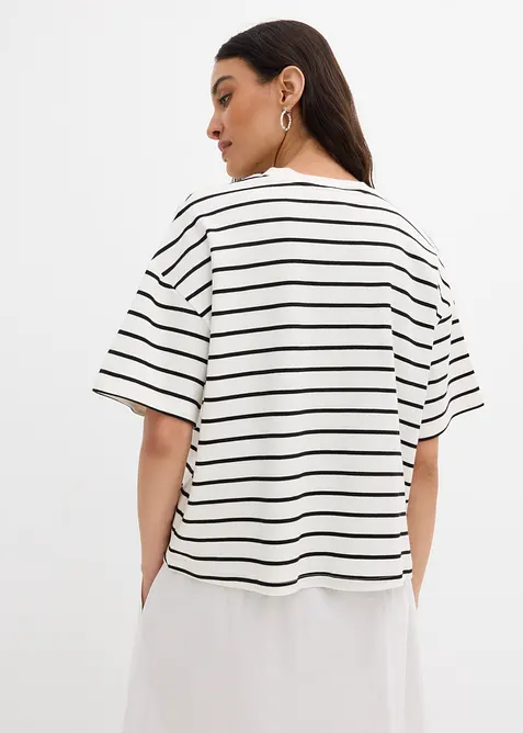 Stripete topp av 100% &oslash;kologisk bomull, bonprix