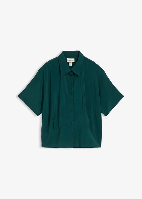 Bluse i viskoseblanding med flaggermusermer, bonprix