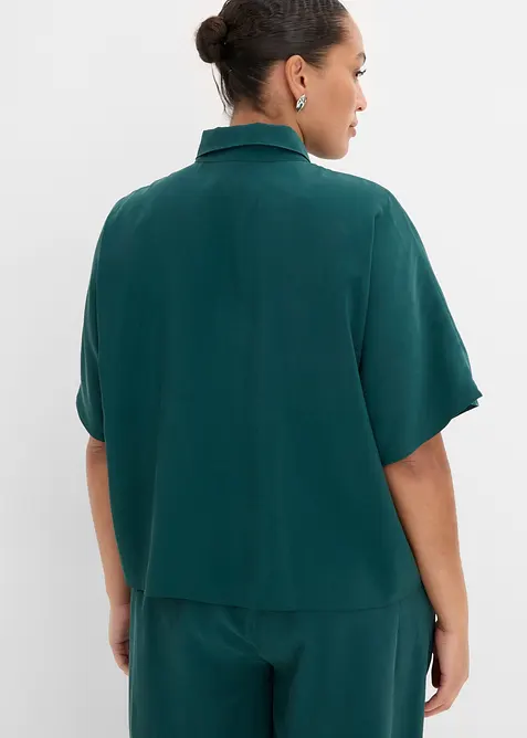 Bluse i viskoseblanding med flaggermusermer, bonprix